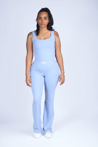 Curves Flared Pants (Cornflower Blue)